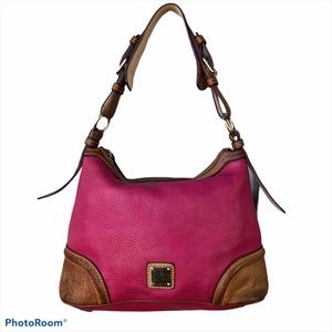 Dooney & Bourke pebble leather hobo shoulder pink